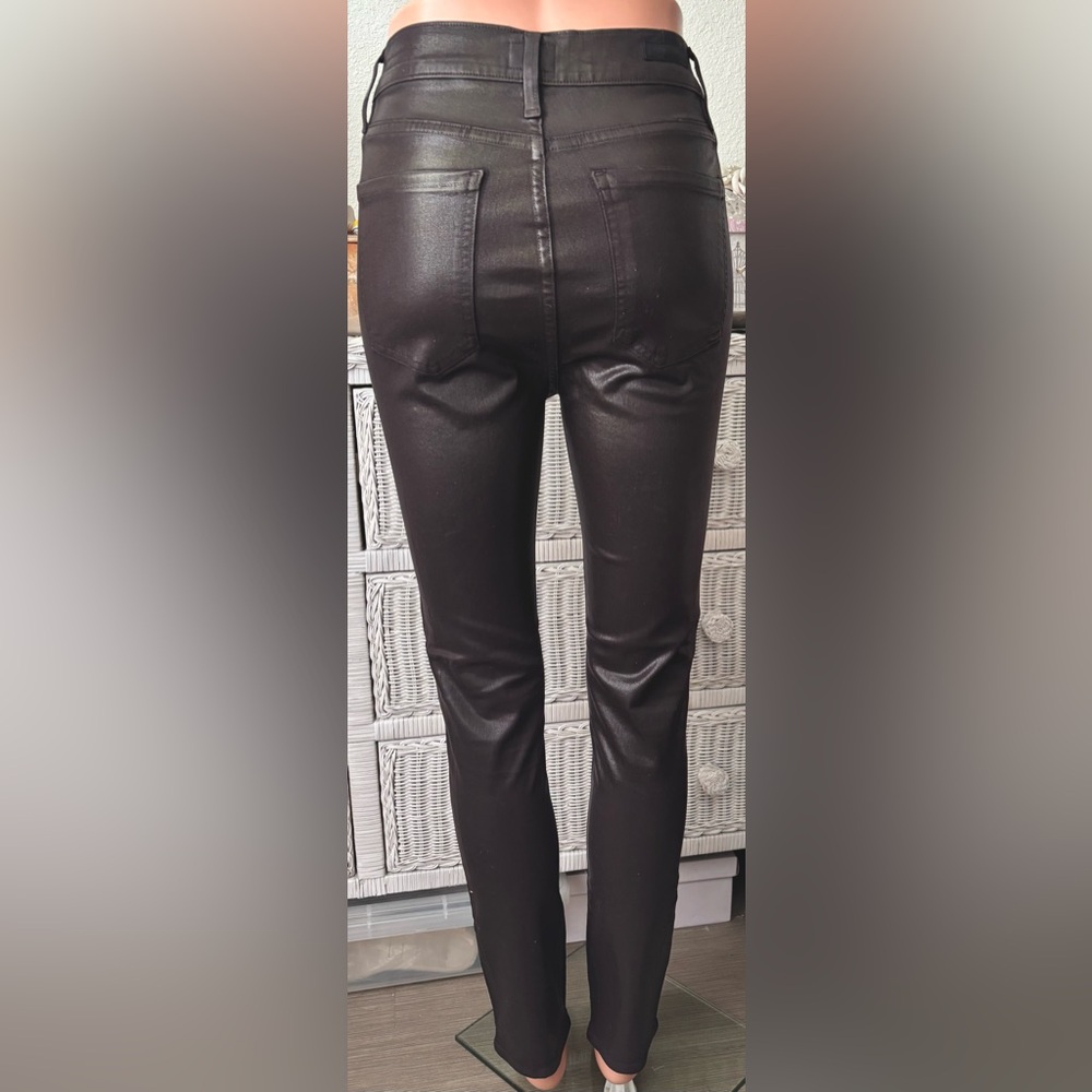 Citizens of Humanity Olivia Leatherette Jeans Cotton Coated in Raisin Size 24